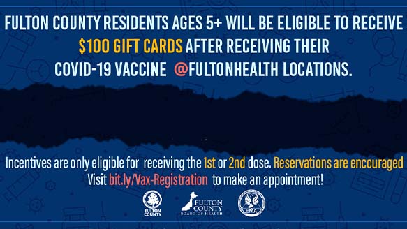 ADDITIONAL LOCATIONS NOW OFFERING VACCINATION INCENTIVES
