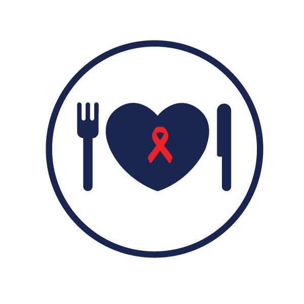 icon representing medical nutrition services for HIV patients